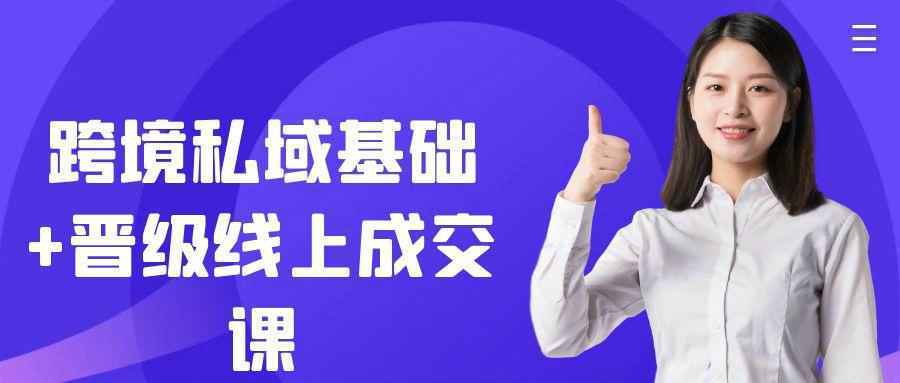 跨境私域基础+晋级线上成交课 - 来及网络