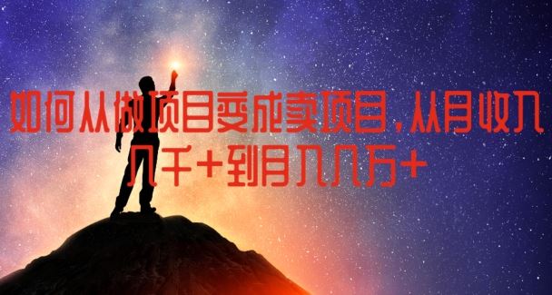 如何从做项目变成卖项目，从月收入几千到月入几万【揭秘】 - 来及网络