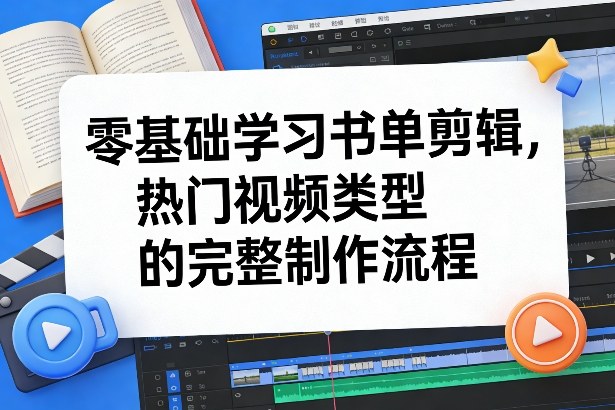 零基础学习书单剪辑，热门视频类型的完整制作流程(更新2026) - 来及网络