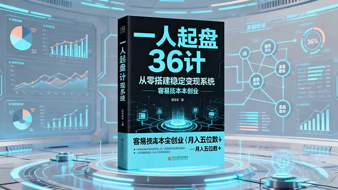 一人起盘36计：从零搭建稳定变现系统，实现低成本创业，月入五位数+ - 来及网络