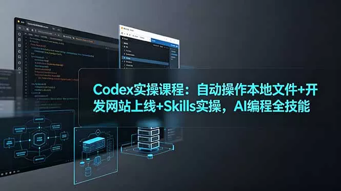 Codex实操课程：自动操作本地文件+开发网站上线+Skills实操，AI编程全技能 - 来及网络