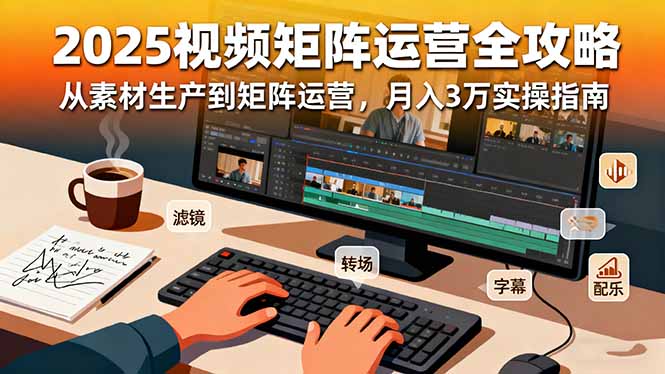 2025短视频矩阵运营全攻略：从素材生产到矩阵运营，月入3万实操指南 - 来及网络