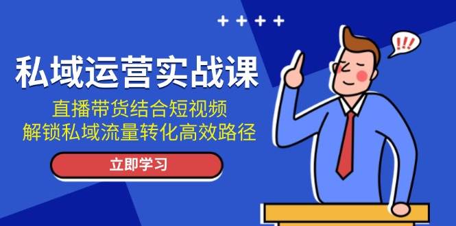 （13587期）私域运营实战课：直播带货结合短视频，解锁私域流量转化高效路径 - 来及网络