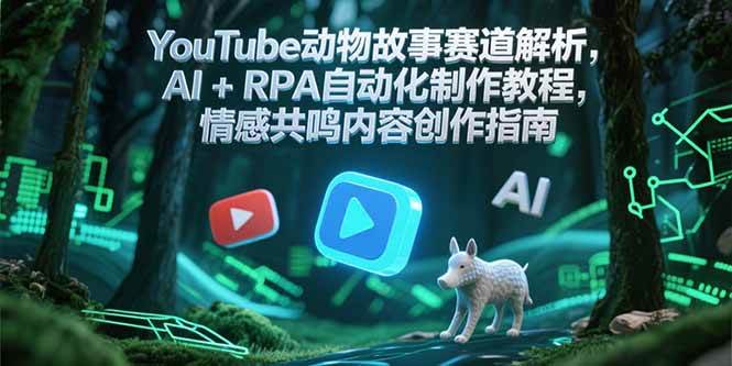 （15174期）YouTube动物故事赛道解析，AI+RPA自动化制作教程，情感共鸣内容创作指南 - 来及网络