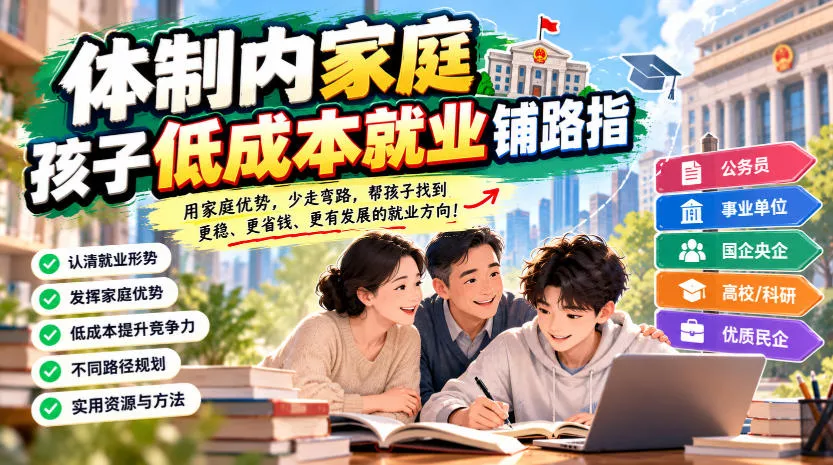 某公众号付费文章：体制内家庭，孩子低成本就业铺路指 - 来及网络