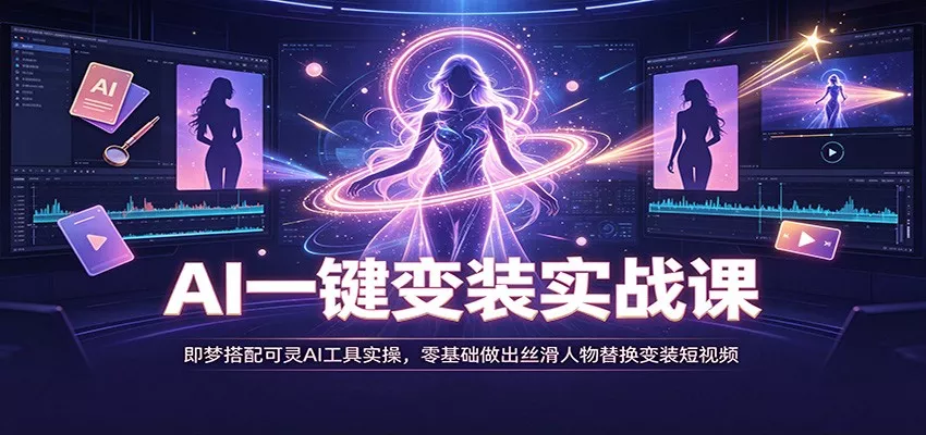 AI一键变装实战课：即梦搭配可灵AI工具实操，零基础做出丝滑人物替换变装短视频 - 来及网络