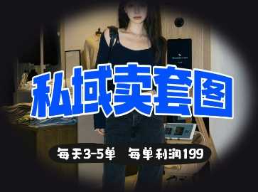 私域卖套图每天3-5单，每单利润99 - 来及网络