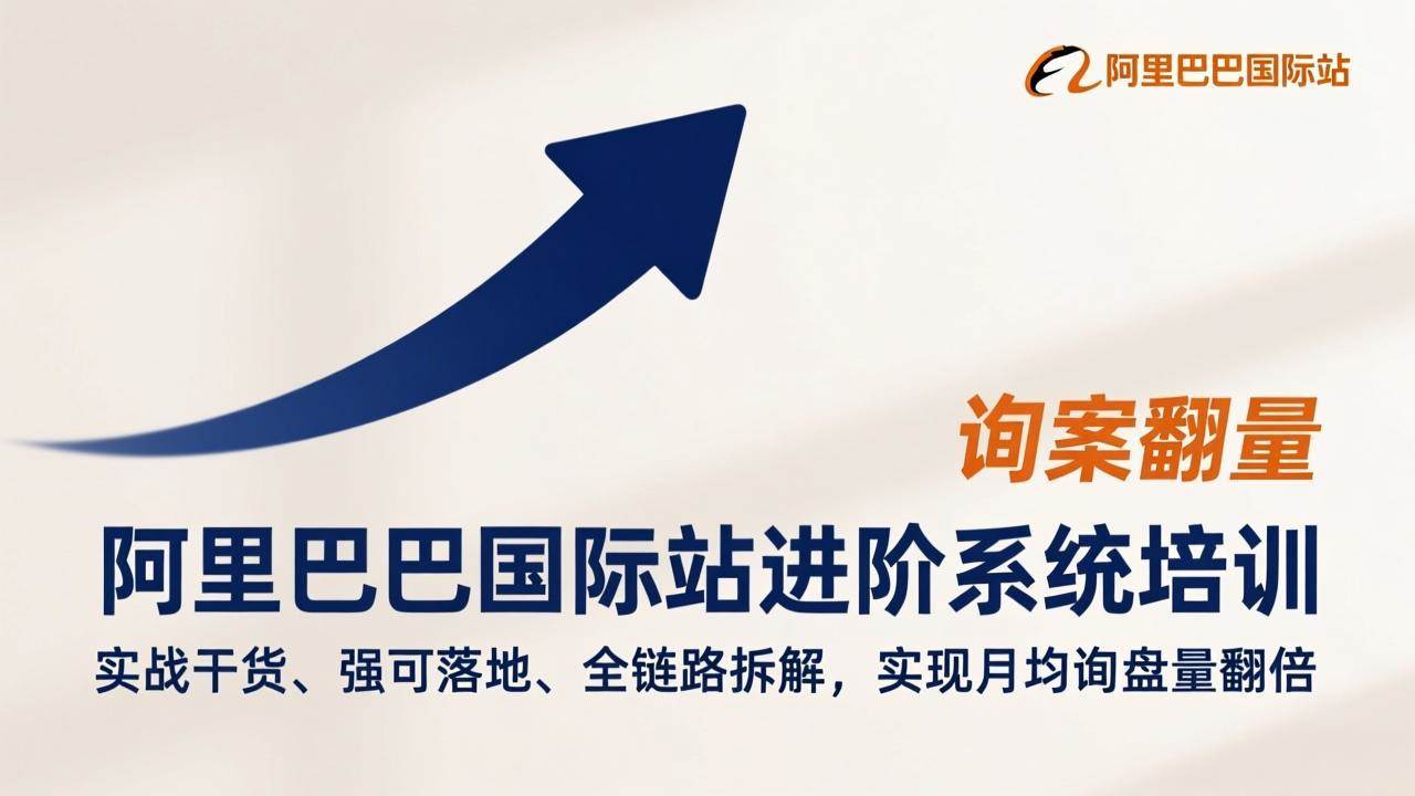 （17335期）阿里巴巴国际站进阶系统培训，实战干货、强可落地、全链路拆解，实现月均询盘量翻倍 - 来及网络