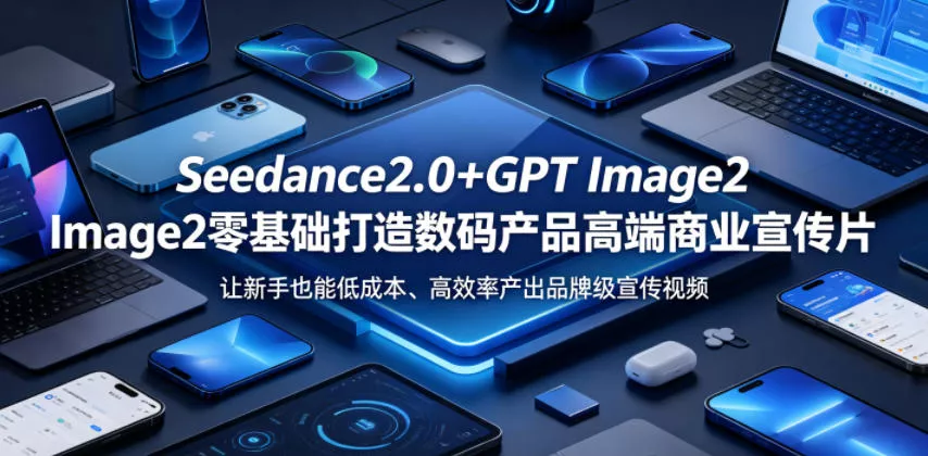 Seedance2.0+GPT Image2零基础打造数码产品高端商业宣传片，让新手也能低成本、高效率产出品牌级宣传视频 - 来及网络