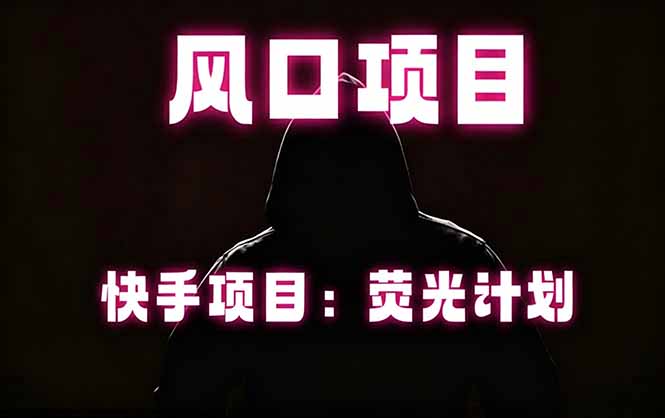 快手风口项目，荧光计划托管，长期稳定，适合批量做 - 来及网络