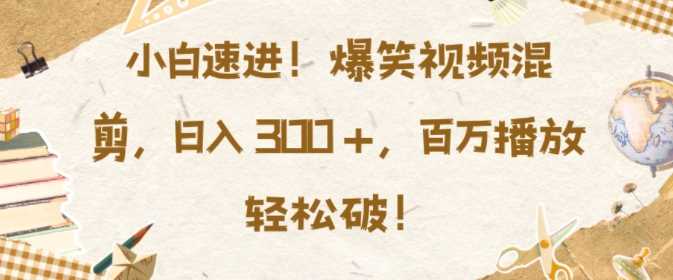 小白速进，爆笑视频混剪，日入3张，百万播放轻松破【揭秘】 - 来及网络