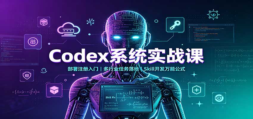 Codex系统实战课：部署注册入门，多行业任务落地，Skill开发万能公式 - 来及网络