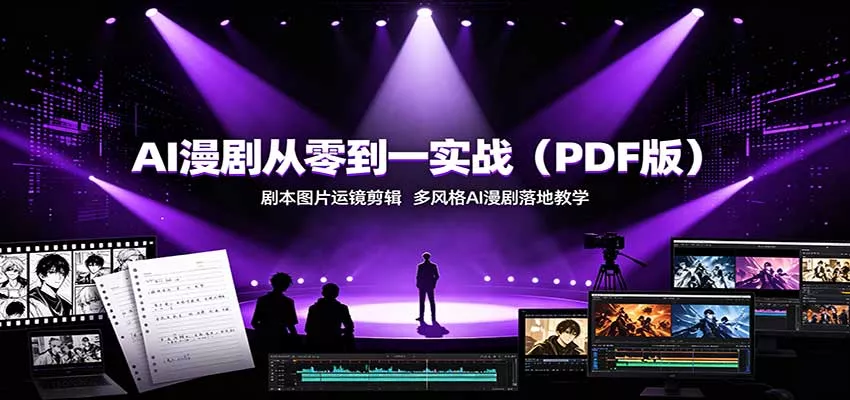AI漫剧从零到一实战(PDF版)：剧本图片运镜剪辑，多风格AI漫剧落地教学 - 来及网络