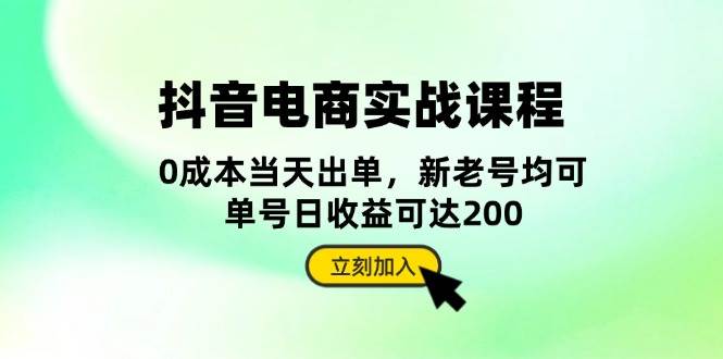 （13350期）抖音 电商实战课程：从账号搭建到店铺运营，全面解析五大核心要素 - 来及网络