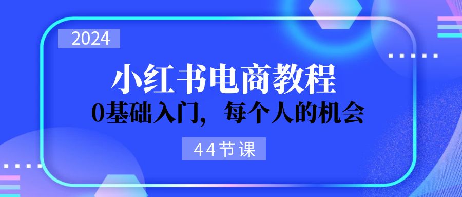 （11532期）2024从0-1学习小红书电商，0基础入门，每个人的机会（44节） - 来及网络