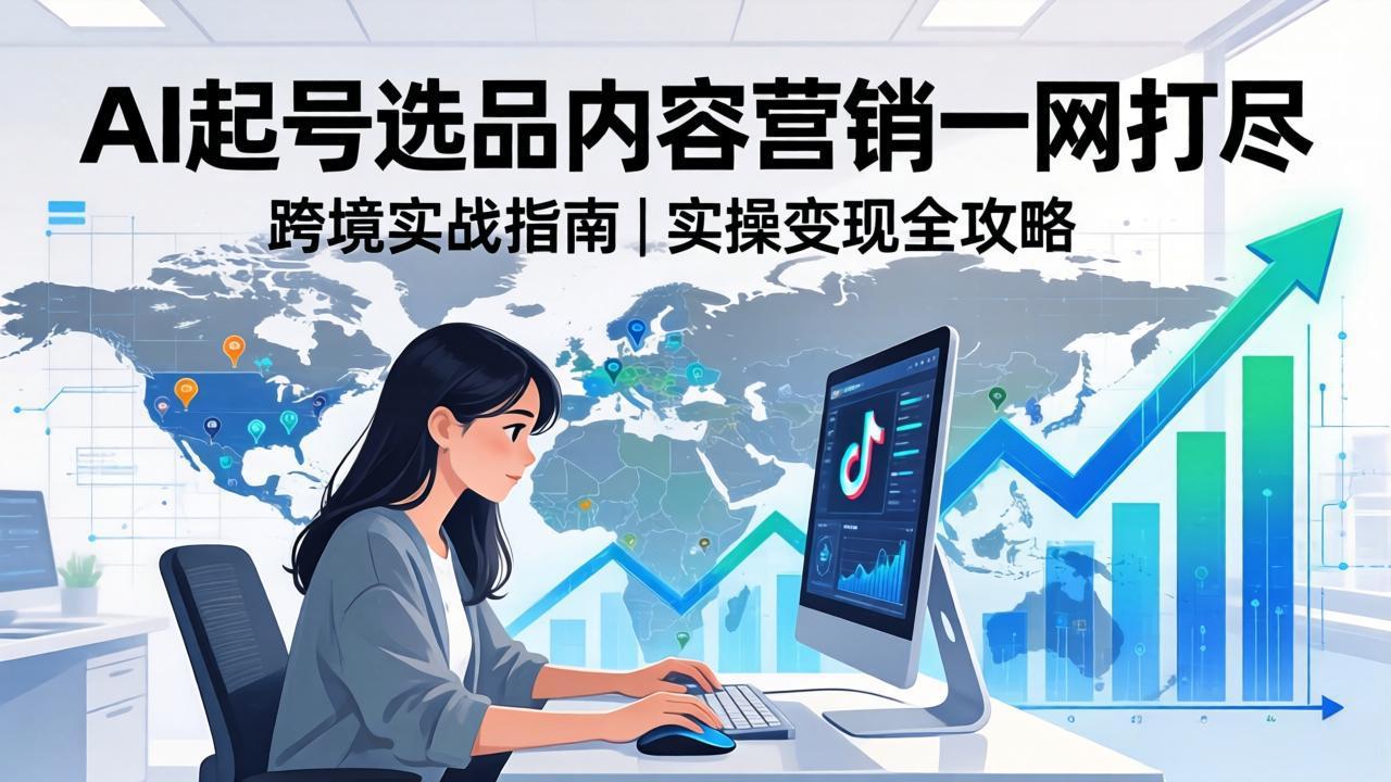 2026 TikTok 跨境AI实操：从零基础到变现全流程，AI起号选品内容营销一网打尽 - 来及网络