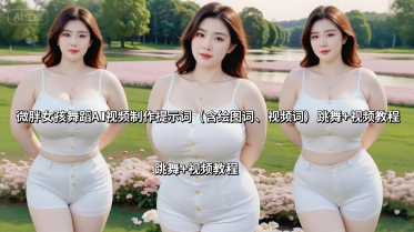 微胖女孩舞蹈AI视频制作提示词（含绘图词、视频词） 跳舞+视频教程 - 来及网络