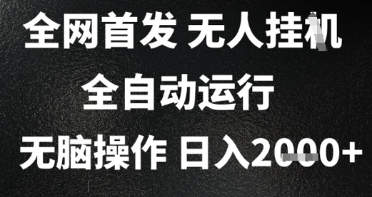 2025首发无人挂G项目，日入2k+，全自动运行，无脑操作，长期稳定 小白可玩【揭秘】 - 来及网络