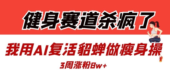 健身赛道杀疯了？我用AI复活貂蝉做瘦身操，3周涨粉8W - 来及网络