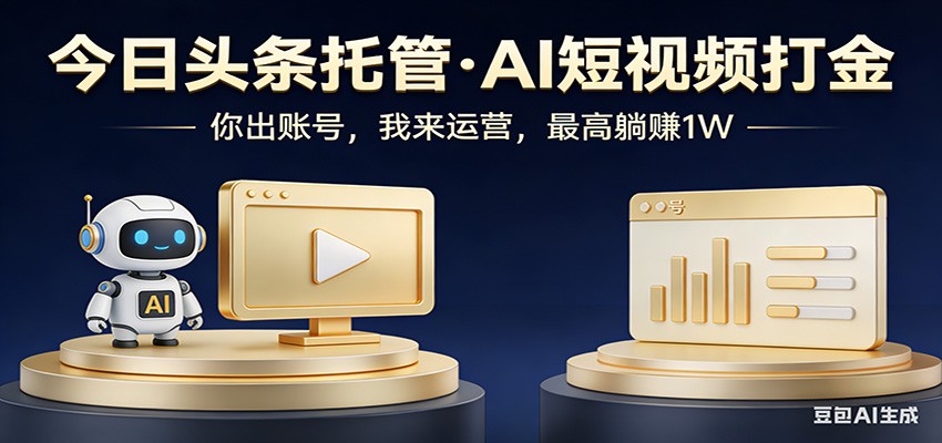 头条号AI托管，我提供作品，你提供账号，每天5分钟发布，小白躺赚3000+ - 来及网络