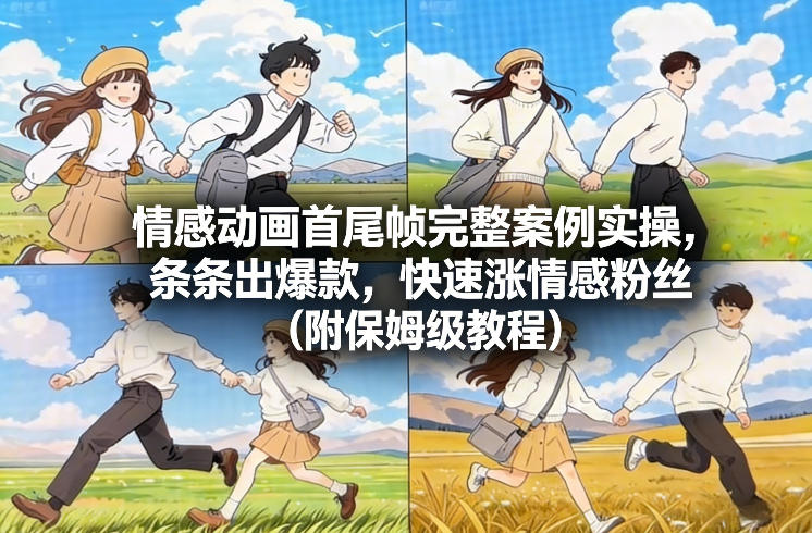 情感动画首尾帧完整案例实操，条条出爆款，快速涨情感粉丝(附保姆级教程) - 来及网络
