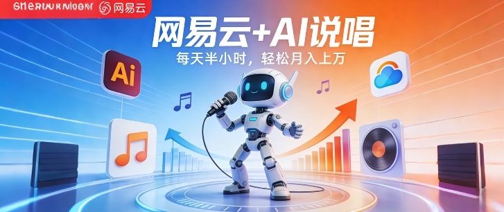 网易云+AI说唱，每天半小时，AI内容创作+流量变现，轻松月入1W - 来及网络