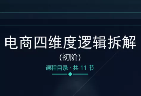 老木老师·电商四维度逻辑拆解(初阶) - 来及网络