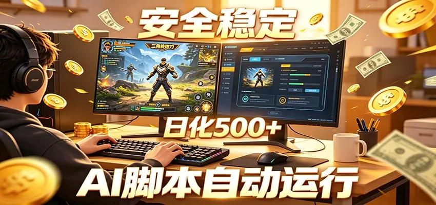 三角洲全自动挂机，AI脚本躺赚，日化500+ - 来及网络