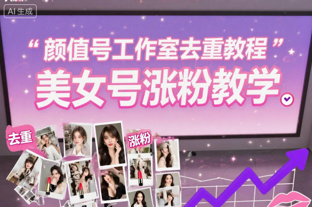 颜值号工作室去重教程，美女号涨粉教学 - 来及网络