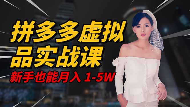 2025 拼多多虚拟品系统实战课，轻资产项目，可矩阵开工作室，新手也能… - 来及网络