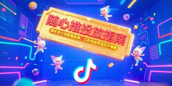 （15291期）随心推投放指南，脚本设计加数据监测，三阶段自然流拉升策略 - 来及网络