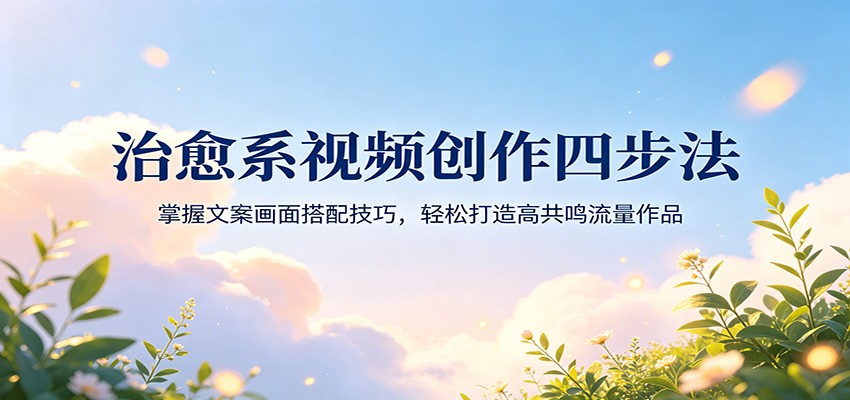 治愈系视频创作四步法：掌握文案画面搭配技巧，轻松打造高共鸣流量作品 - 来及网络