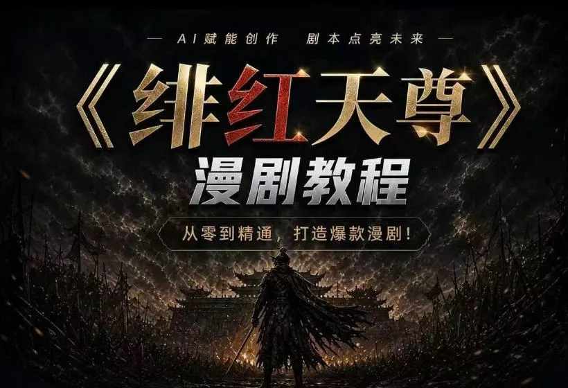 绯红天尊AI漫剧系统教程｜从零入门到精通，工具运用+剧本创作+爆款逻辑+提示词素材+镜头剪辑，全套爆款漫剧落地实战课 - 来及网络