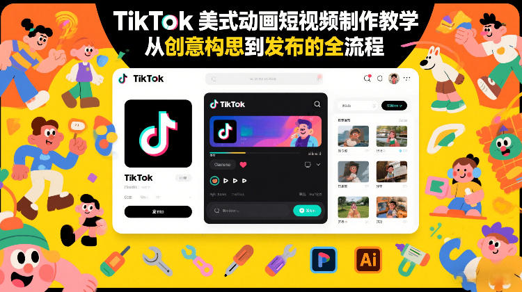 TikTok美式动画短视频制作教学，从创意构思到发布的全流程 - 来及网络