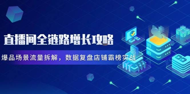 （14721期）直播间全链路增长攻略，爆品场景流量拆解，数据复盘店铺霸榜实战 - 来及网络