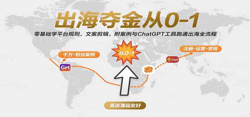 出海夺金从0-1：零基础学平台规则、文案剪辑，附案例与ChatGPT工具跑通出海全流程 - 来及网络