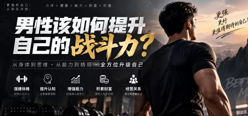 付费文章：男性该如何提升自己的战斗力？ - 来及网络