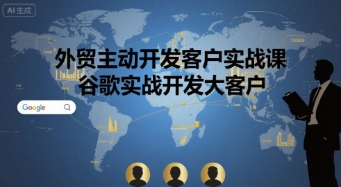 外贸主动开发客户实战课，谷歌实战开发大客户 - 来及网络