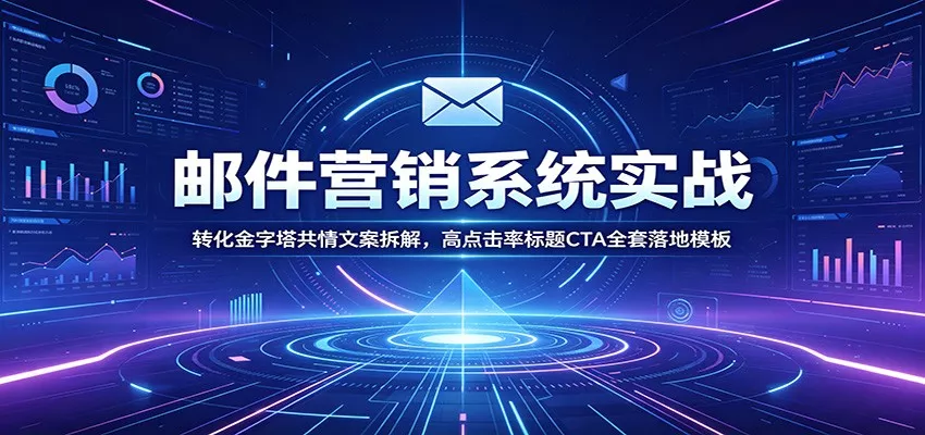 邮件营销系统实战：转化金字塔共情文案拆解，高点击率标题CTA全套落地模板 - 来及网络