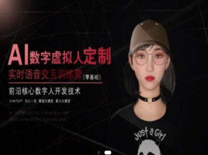 AI数字虚拟人定制，实时语音交互训练营（零基础），前沿核心数字人开发技术 - 来及网络