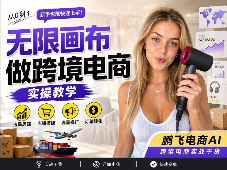 【跨境电商必备】AI无线画布制作商品宣传视频，四步搞定，无线画布工作流，操作简单好上手 - 来及网络