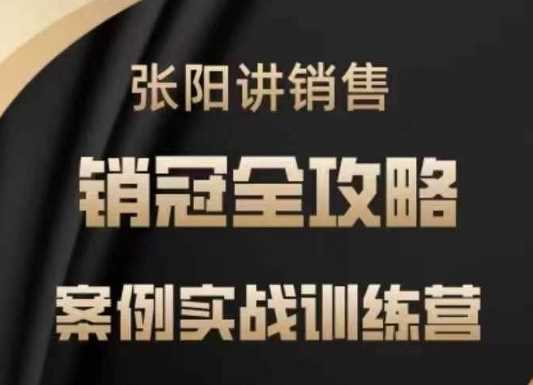 张阳讲销售实战训练营，案例实战训练，销冠全攻略 - 来及网络