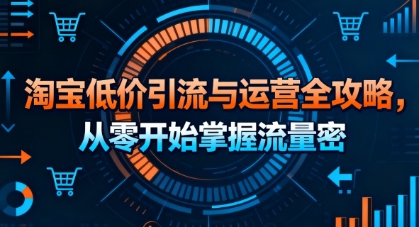 淘宝低价引流与运营全攻略，从零开始掌握流量密码 - 来及网络
