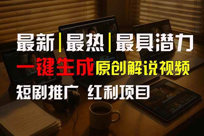 （15658期）短剧推广新思路，AI一键生成原创解说视频，10分钟产出100条，30天赚了5.5w - 来及网络