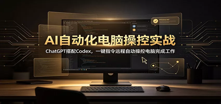 AI自动化电脑操控实战：ChatGPT搭配Codex，一键指令远程自动操控电脑完成工作 - 来及网络
