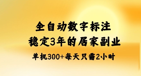 全自动数字标注，稳定3年的蓝海项目，居家也能矩阵开干的副业，单机日入3张+【揭秘】 - 来及网络