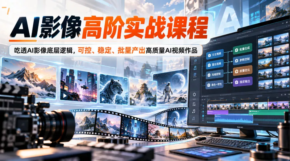 AI影像高阶实战课程，吃透AI影像底层逻辑，可控、稳定、批量产出高质量AI视频作品 - 来及网络