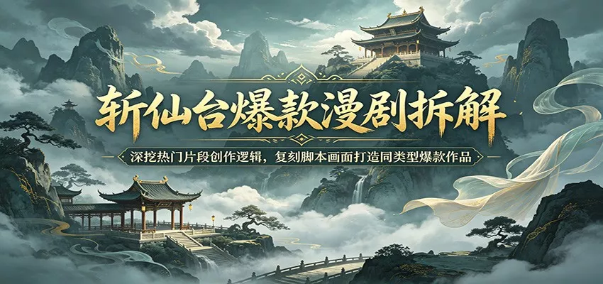 斩仙台爆款漫剧拆解：深挖热门片段创作逻辑，复刻脚本画面打造同类型爆款作品 - 来及网络