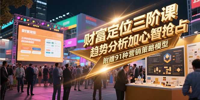 （15219期）财富定位三阶课，趋势分析加心智抢占，附赠91种营销策略模型 - 来及网络