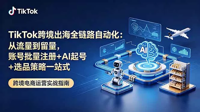 TikTok跨境出海全链路自动化：从流量到留量，账号批量注册+AI起号+选品策略一站式 - 来及网络